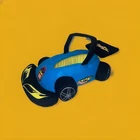 Vintage 2004 Hot Wheels Blue Black Race Car Halloween Easter Basket 12”