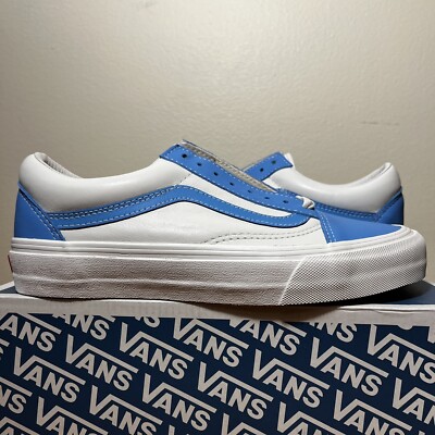 Vans Old Skool Vault LX Leather Bonnie Blue Marshmallow Sz 8