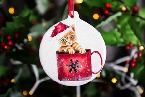 ceramic cat christmas tree