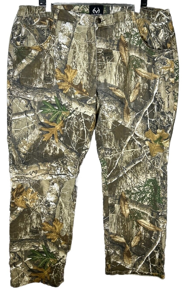 【KOOLOSET】Real Tree Camo HipHop-Tuck Pants Real Tree Camouflage Pants Mens XL 42 Waist Cargo Hunting
