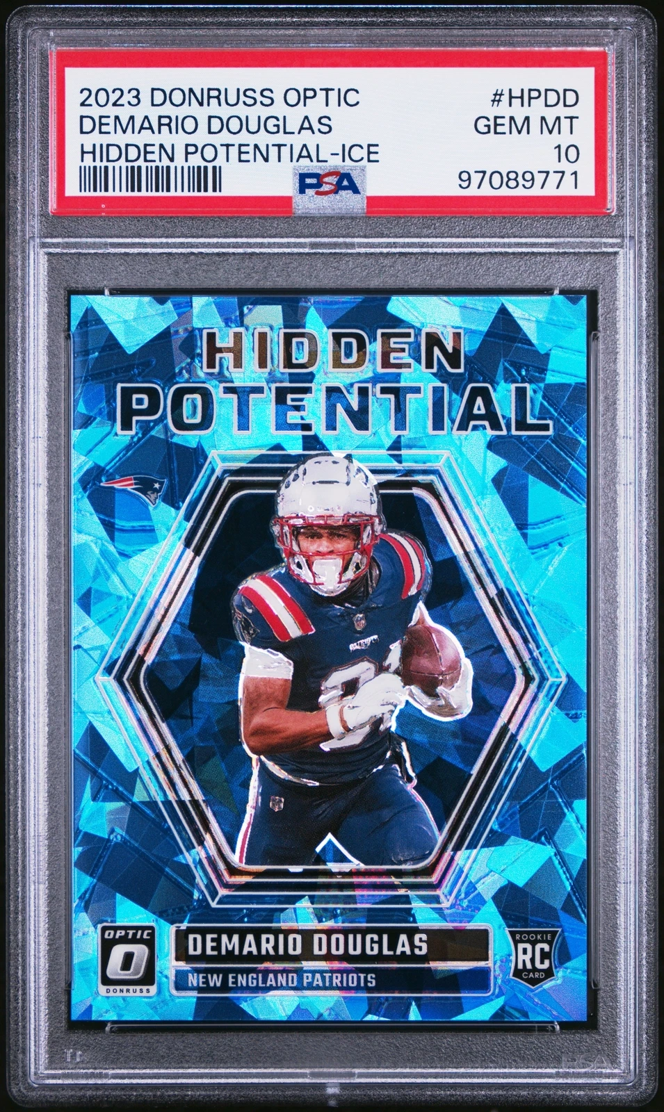 Demario Douglas Panini Donruss Optic Hidden Potential #HPDD Ice