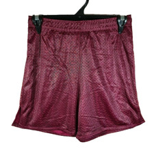 BNWT Girls Boys Sz 12 LW Reid Maroon Stretch Mesh Style School Sports Shorts