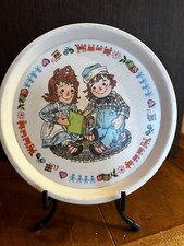 Vintage Raggedy Ann and Andy 1969 Oneida Ware Plastic Children's Plate