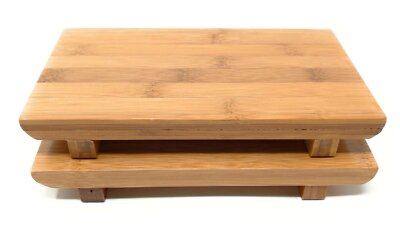 TJ Global Set of 2 Sashimi Sushi Bamboo Serving Geta Plates - Japanese Style ...