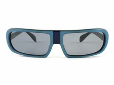 VINTAGE SILHOUETTE GREEN  BLUE 1990'S GREY LENSES MASK SUNGLASSES AUSTRIA