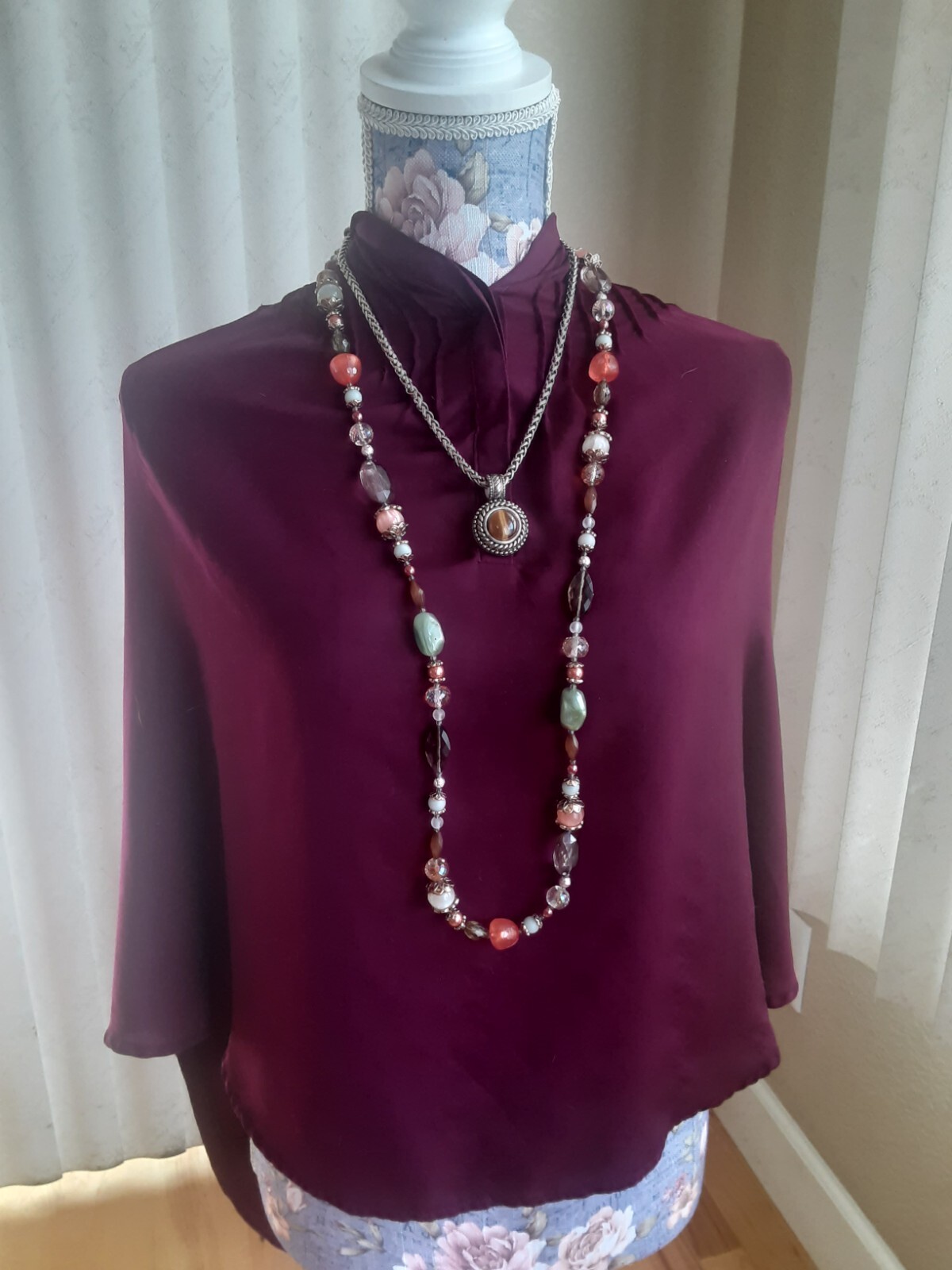 NATURAL STONE STIRLING STYLE 2 Statement piece Ne… - image 9