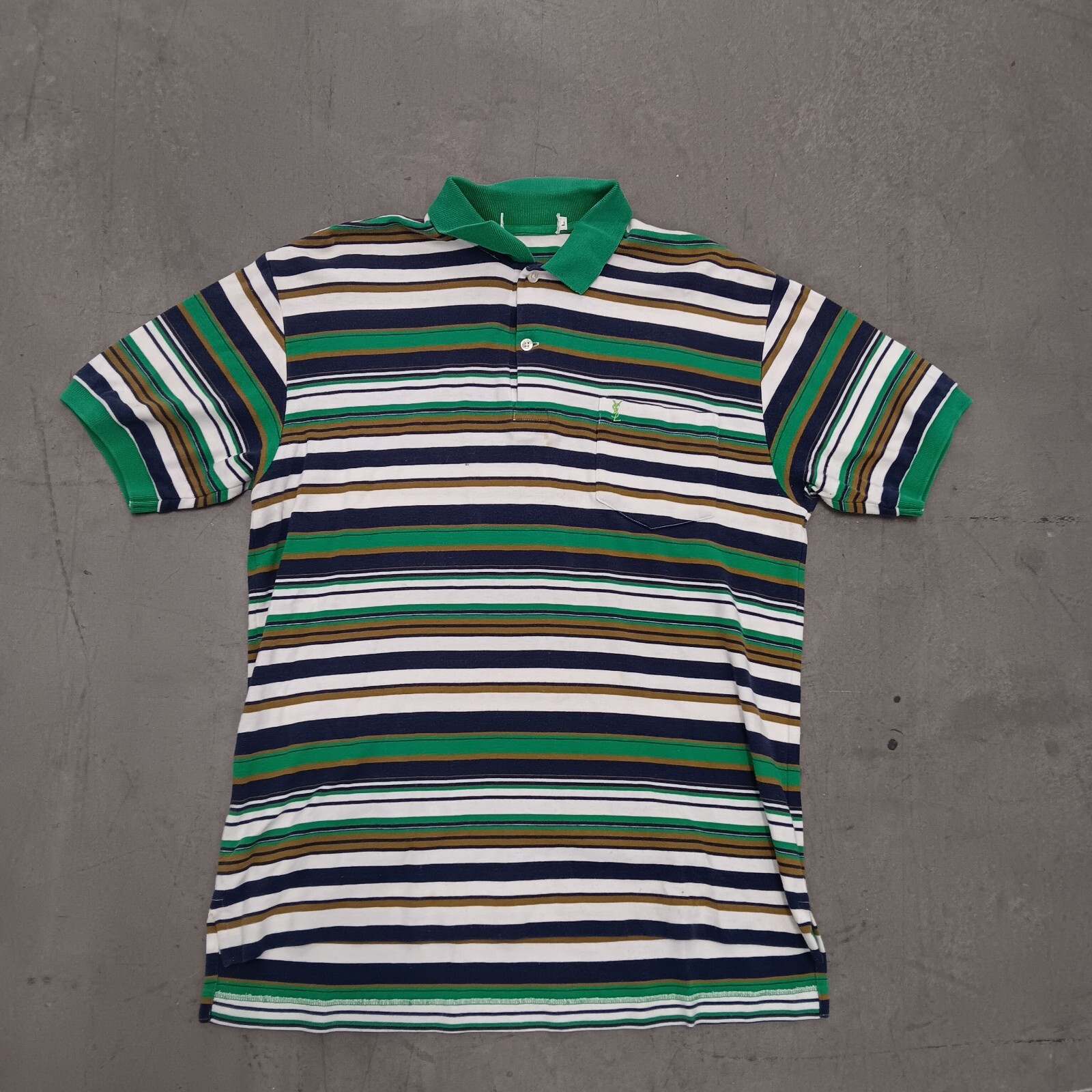 Polo vintage LKNW YSL YVES SAINT LAURENT ITALIA tg. Manica corta a righe