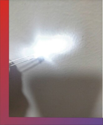 10 x LED 3mm WEIß white flicker flacker flackern Fernsehen television
