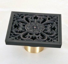 Oil Rubbed Bronze Square Floor Waste Grates Bathroom Shower Drain Floor Drain