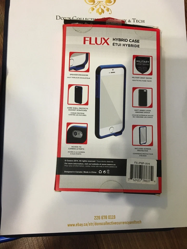 Caseco Flux Clear Case For IPhone 6/6s Plus + W/ Screen Protector - Clear/ White - Image 2 of 2