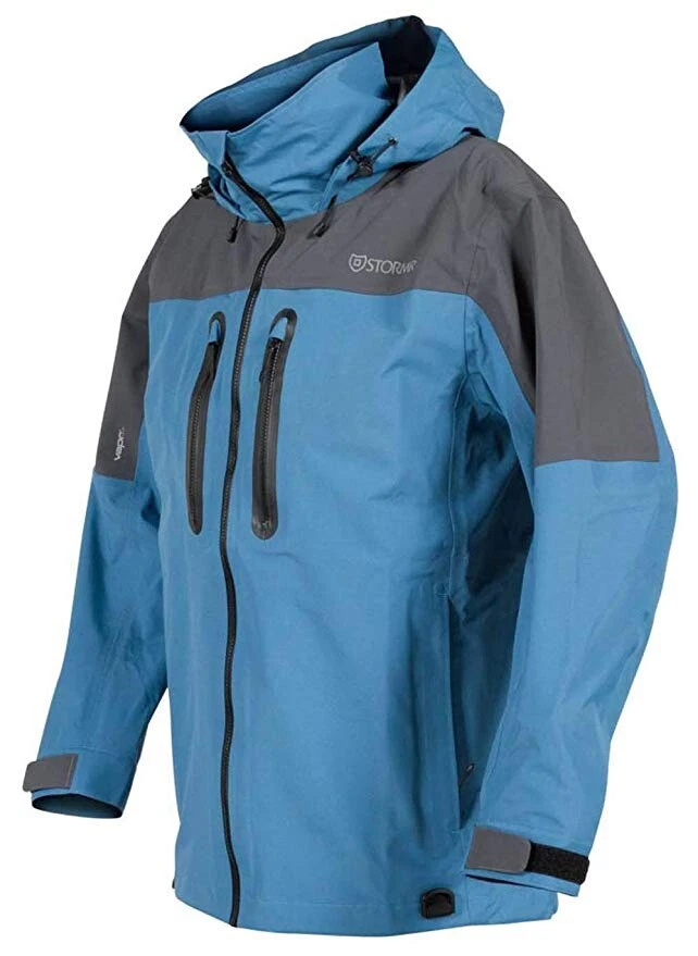 STORMR AERO FISHING RAIN JACKET - BLUE, SIZE SMALL