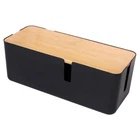 Cable Management Box with Bamboo Lid Small Cable Organizer Box for8920