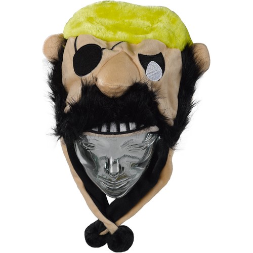 Novelty Faux Fur Pirate Style Yellow Bandana Hat Tassel Warm Hat Kids One Size - Picture 5 of 5