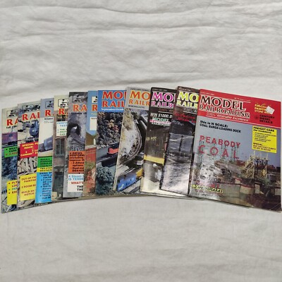 Model Railroading Magazine Mixed Lot of 11 Magazines ~ Years 1981 - 1989