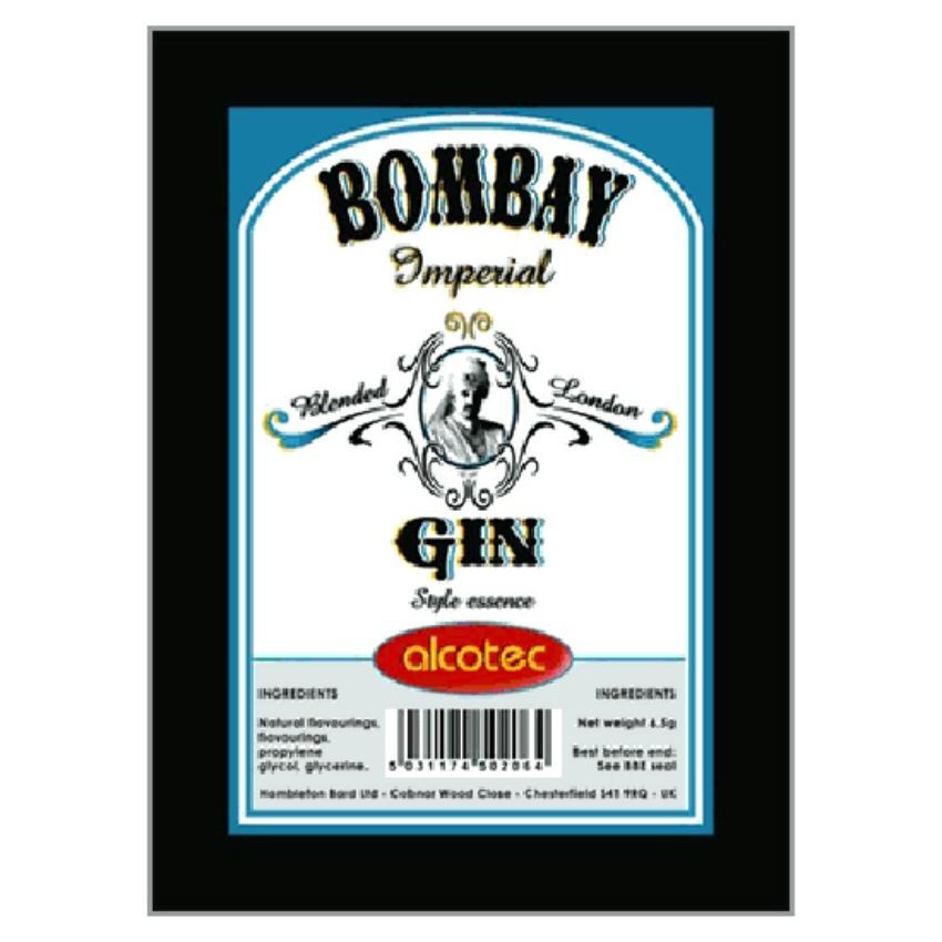 Alcotec Essences Bombay Gin style Flavours 750ml of Vodka, Spirit or Moonshine