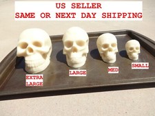SKULL MOLD SILICONE 3D RESIN CANDLE CANDY CHOCOLATE SOAP PVA FONDANT 4 SIZES