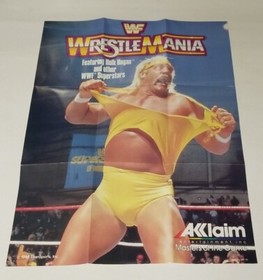 WWF WrestleMania (Nintendo Entertainment System1988) NES / CIB w Posters / VGC