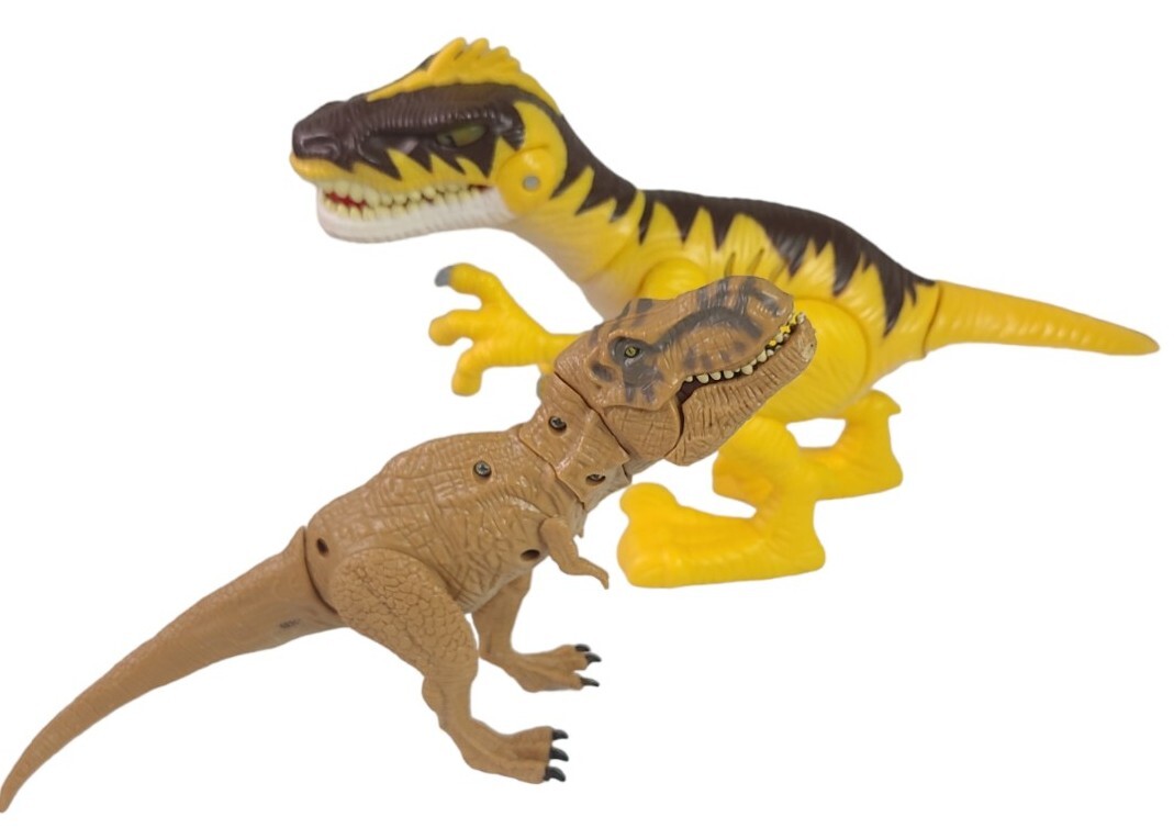 Two Jurassic World Bashers and Biters Dinosaur T REX 8” Figure