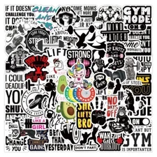 50 PCS Work Out Stickers Gym Athletic Decals Laptop Hydro Yeti Free Shipping!
