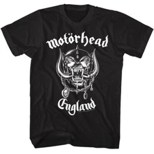 Motorhead England 78 Men's T Shirt Snaggletooth War-Pig Lemmy Heavy Metal Rock