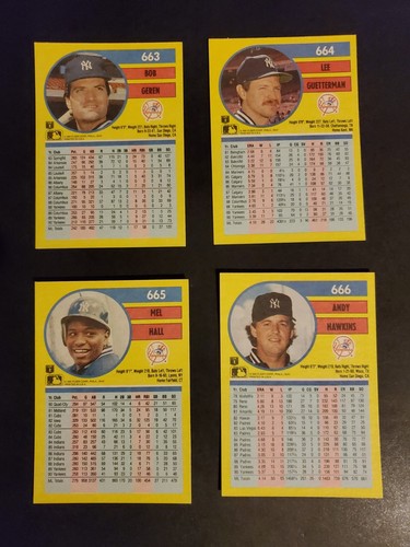 FLEER 1991 NEW YORK YANKEES Team Set - Picture 8 of 16