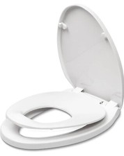 Family Toilet Seat Slow Close Elongated White Slow Close  Digital Thermometer