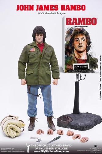 1/6 John J Rambo First Blood Sly Stallone Shop Action Figure RARE! SOLD OUT! - Picture 3 of 8