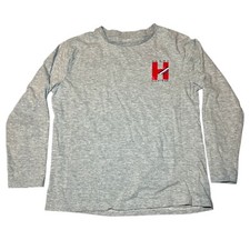 Youth Tommy Hilfiger Grey Long Sleeve T Shirt Size Medium 12/14 Pocket Logo