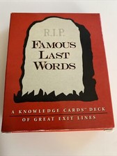 R.I.P. Famous Last Words: A Knowledge Cards D...