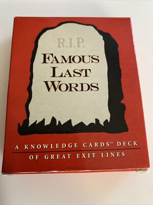 R.I.P. Famous Last Words: A Knowledge Cards Deck of Great Exit Lines - zau