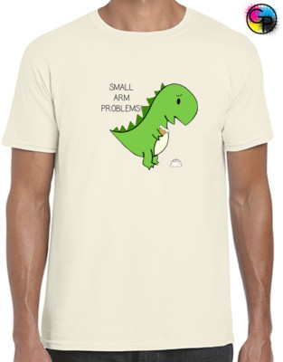 SMALL ARM PROBLEMS HERREN T-SHIRT LUSTIG NIEDLICH T-REX DINOSAURIER DESIGN NEU T-SHIRT