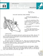Farm Equipment Brochure - IH McCormick 2-MH Corn Picker Vs JD MM AC et al (F4117
