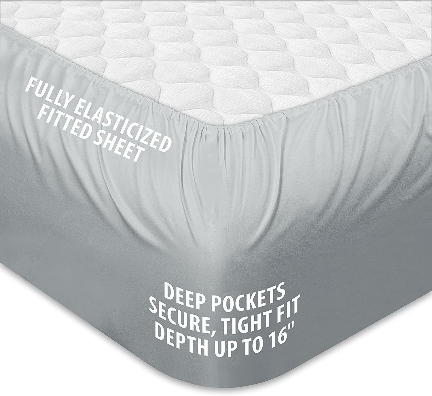 HC COLLECTIONHotel Luxury Bed Sheets Set 1800 Series Platinum