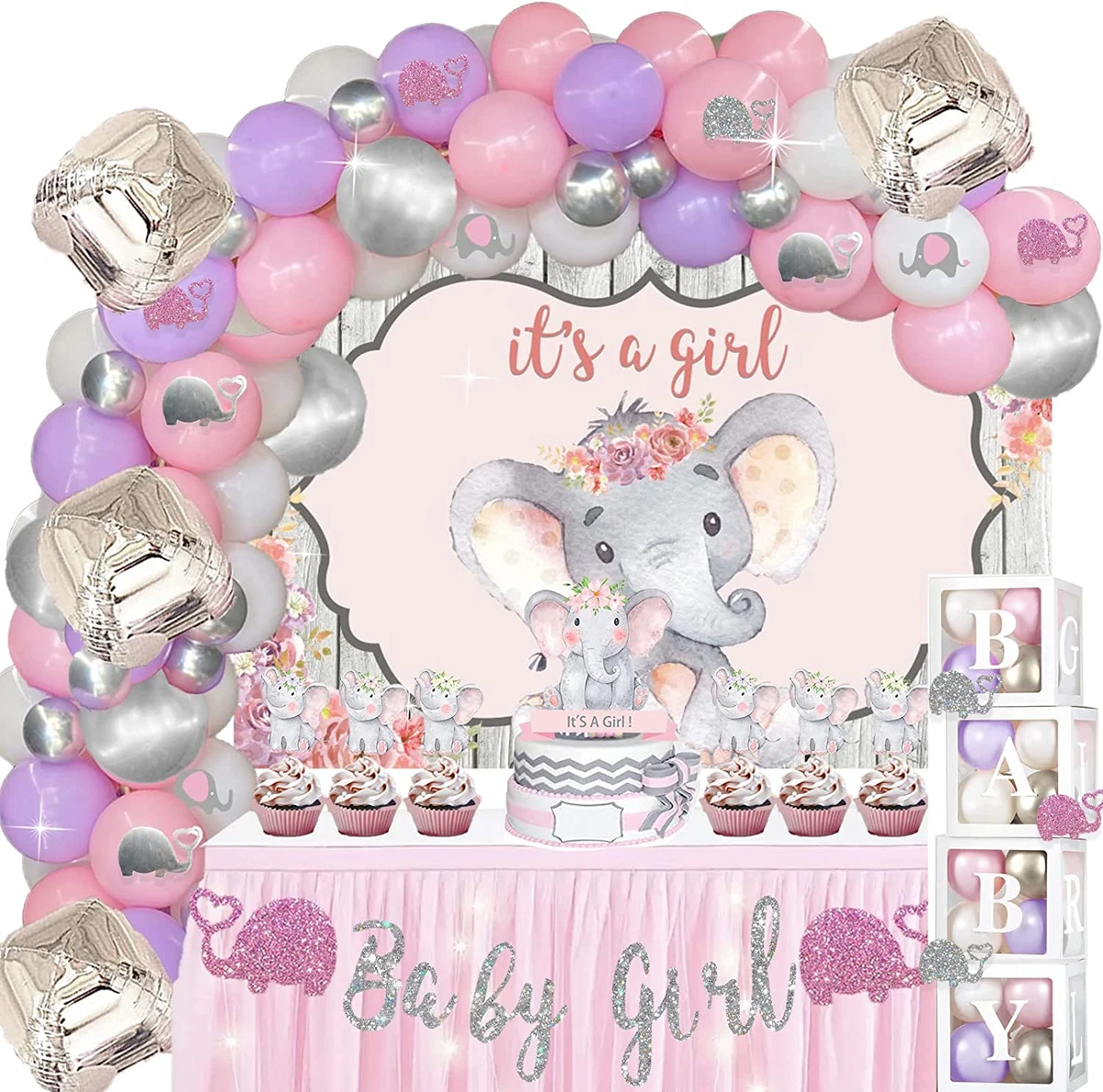 Baby shower on sale decorations with elephants