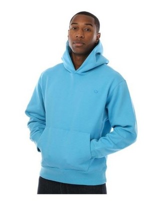 Adidas Originals Hoodie Herren Gr. S Blau Kapuzenpullover Baumwolle HC4519