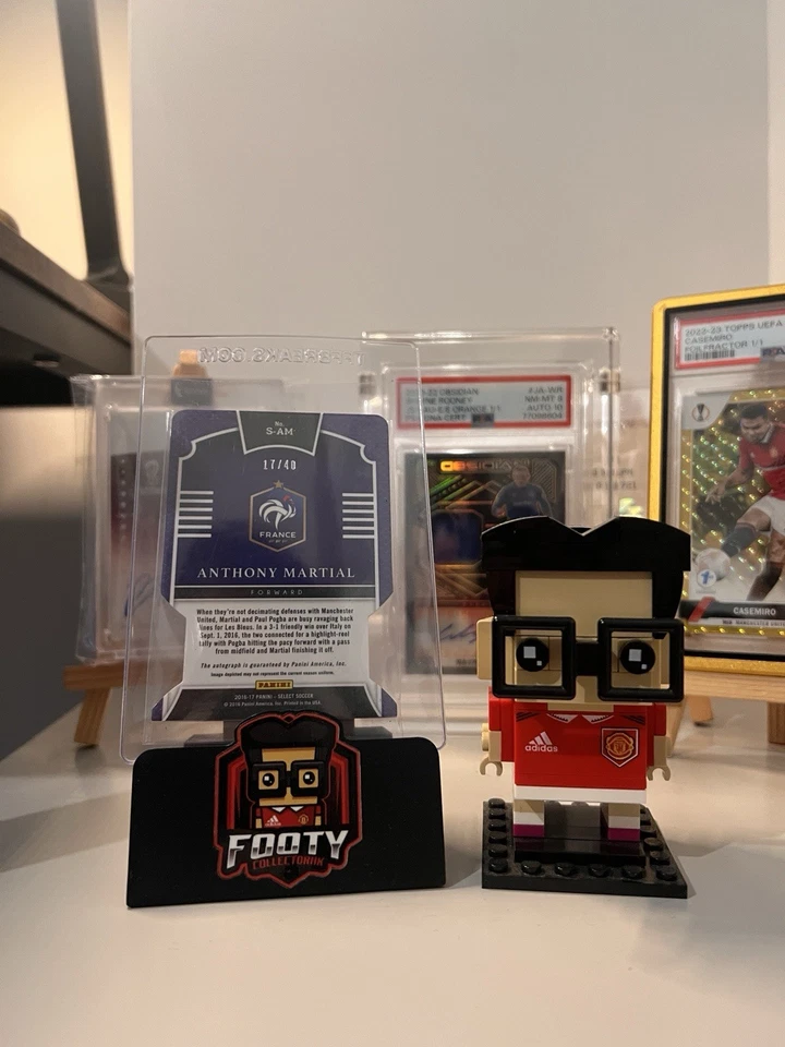 Panini Select Soccer 2016-17 Anthony Martial Die-Cut Green Auto France /40 - Image 2 of 2