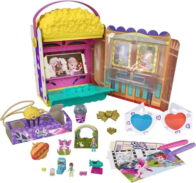 Polly Pocket GVC96 - Popcorn-Box Spielset - Popcorntüten-förmige Box - Bild 1 von 3