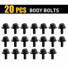 20X Body Screw Bolts Fastener Fender M6-1.0x 16mm Long-10mm Hex- 17mm Washer