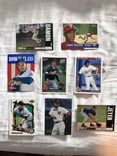 Rookie Baseball Lot (8) - Alex Rodriguez Chipper Jones Johnny Damon Derek Jeter