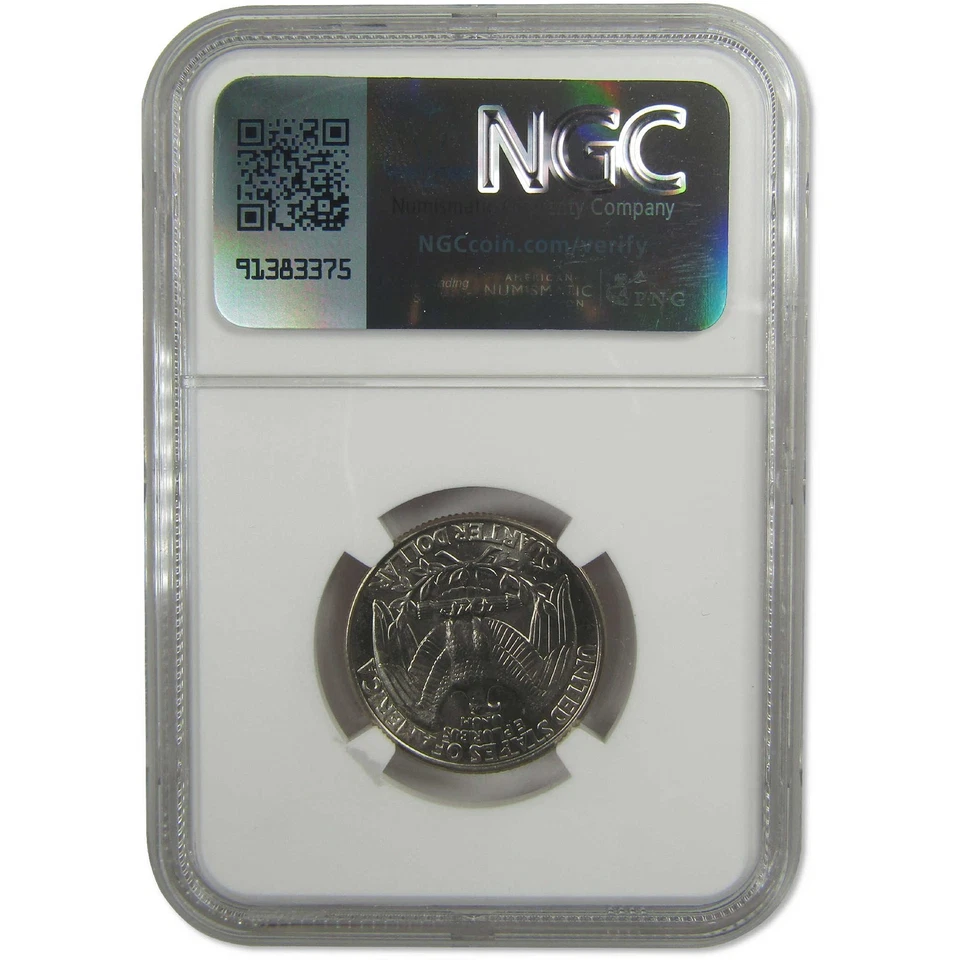 1993 D Washington Quarter MS 67 NGC Clad Uncirculated SKU:I20538 - Image 2 of 4