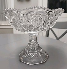Virginia (Clear) by Fostoria - Stunning Vintage Cut Glass Compote