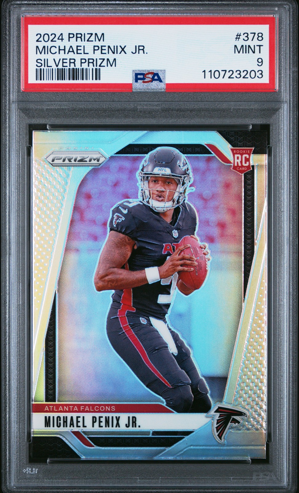 2024 PANINI PRIZM SILVER PRIZM #378 MICHAEL PENIX JR. PSA 9