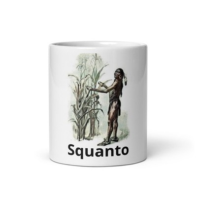 Colonial New England Coffee Mug - Squanto corn planting