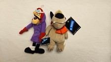 NWT Warner Brothers Mutley 1998 and Dick Dastardly 1999 Bean Bag Plush