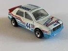 Vintage Diecast Matchbox MB44 1986 Skoda 130 LR Racing Rally Car in blue & white