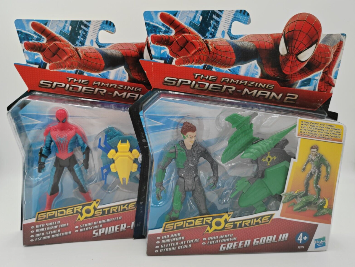 2Pcs Amazing Spider-Man 2 GREEN GOBLIN Spider Man 3.75'' Figure