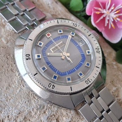 #ad Serviced 1970 Benrus Citation Electronic Men#x27;s Vintage Watch Original Bracelet $299.00