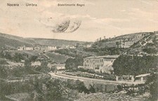 dt262 cartolina nocera umbra stabilimento bagni provincia di perugia