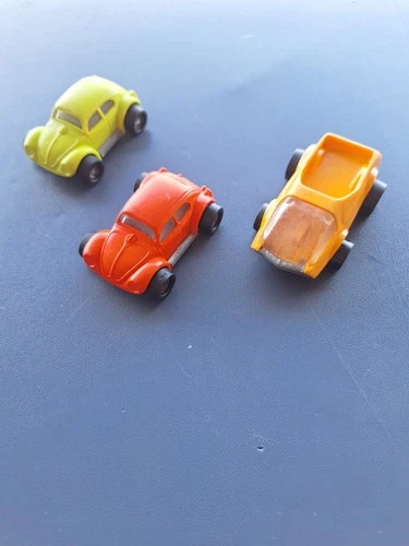 TONKA Mini Totes Volkswagen Beetle Car, Green, Orange, El Camino USA Vintage.