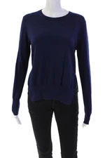 Etoile Isabel Marant Womens Long Sleeves Sweater Navy Blue Cotton Size EUR 36